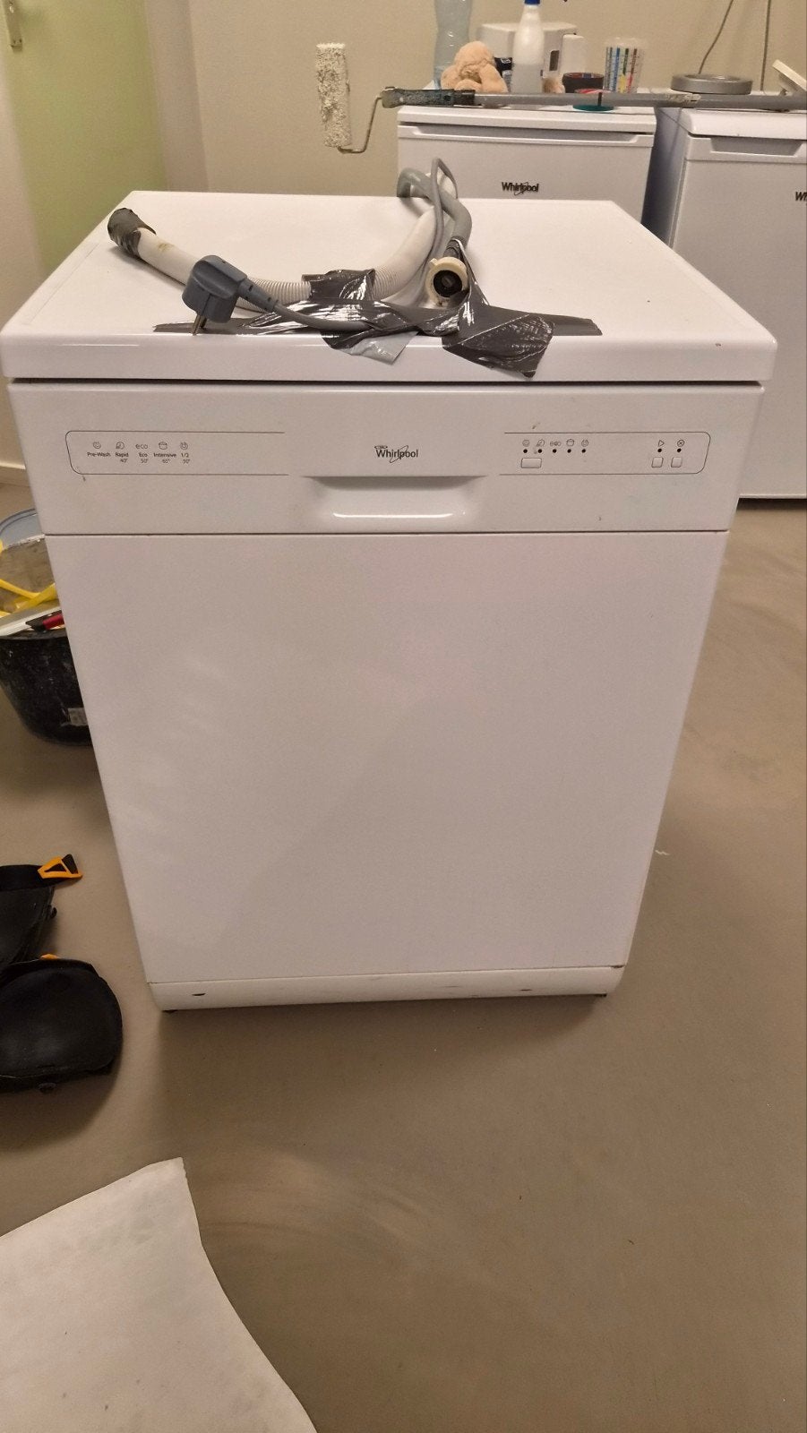 Whirlpool vaatwasser - Vrijstaand, wit, Witgoed en Apparatuur, Ophalen, Gebruikt, Eco programma, 60 cm of meer