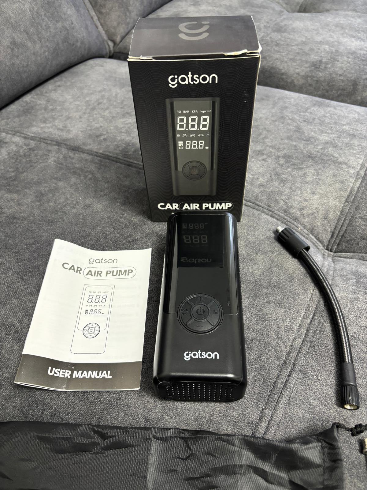 Gatson Bandenpomp Powerbank Auto Motor Fiets Bal Luchtbed, Ophalen, Elektrisch, Nieuw