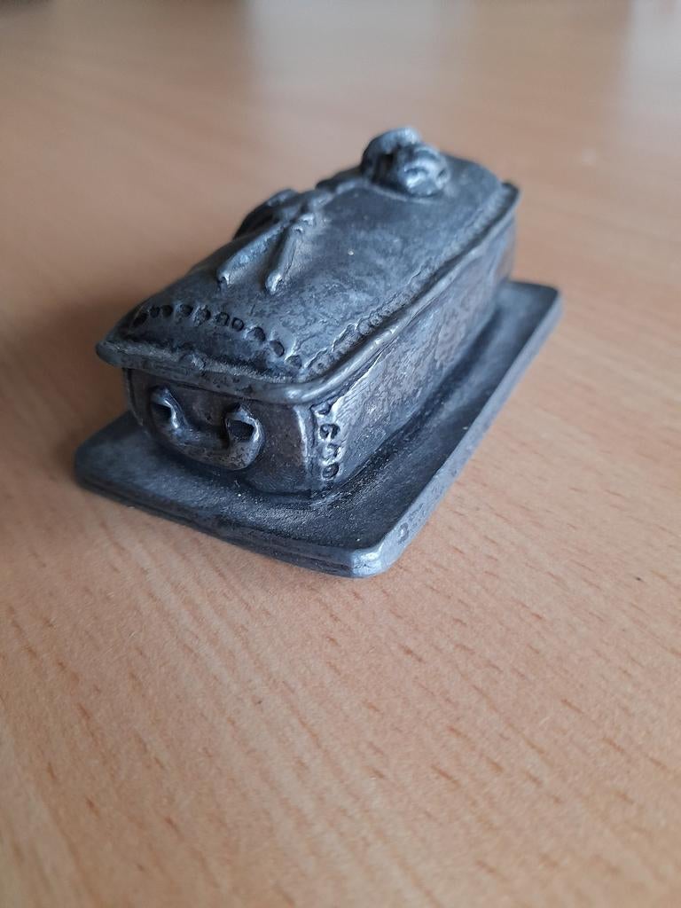 Tinnen artsentasje (Engeltjes Tin, 95% tin), Antiek en Kunst, Ophalen of Verzenden
