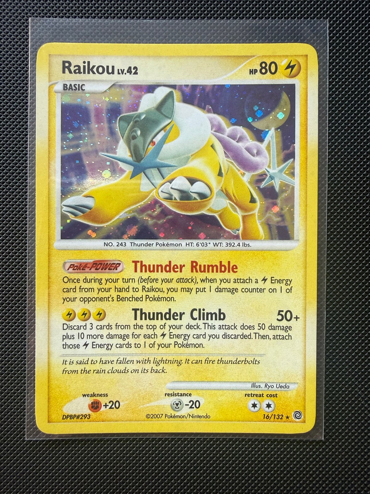 Pokemon Kaart Raikou 16/132 LV.42Holo Foil, Ophalen of Verzenden, Zo goed als nieuw, Losse kaart, Foil