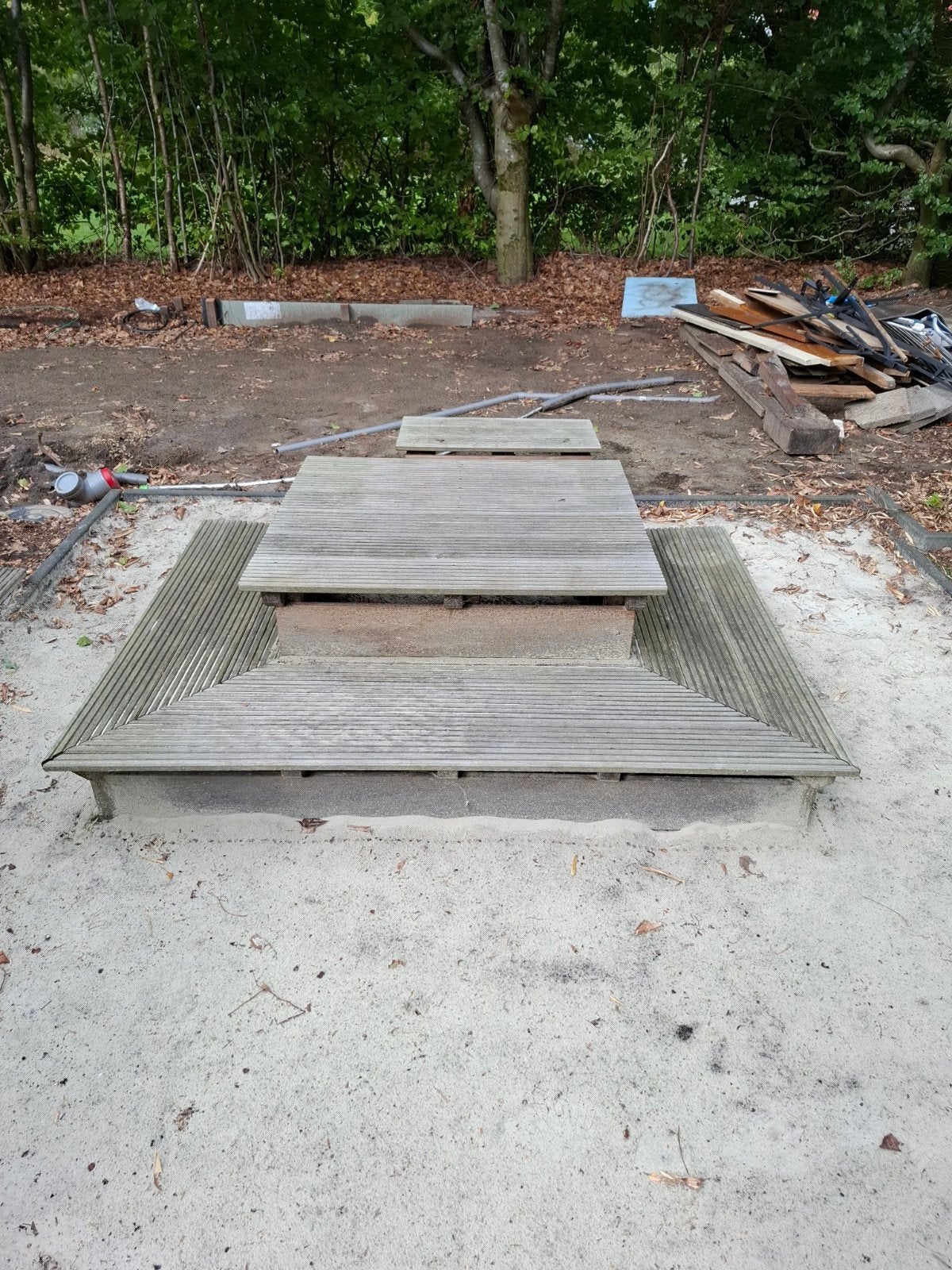 Stevige hard houten opstap voor stacaravan/chalet, Ophalen of Verzenden