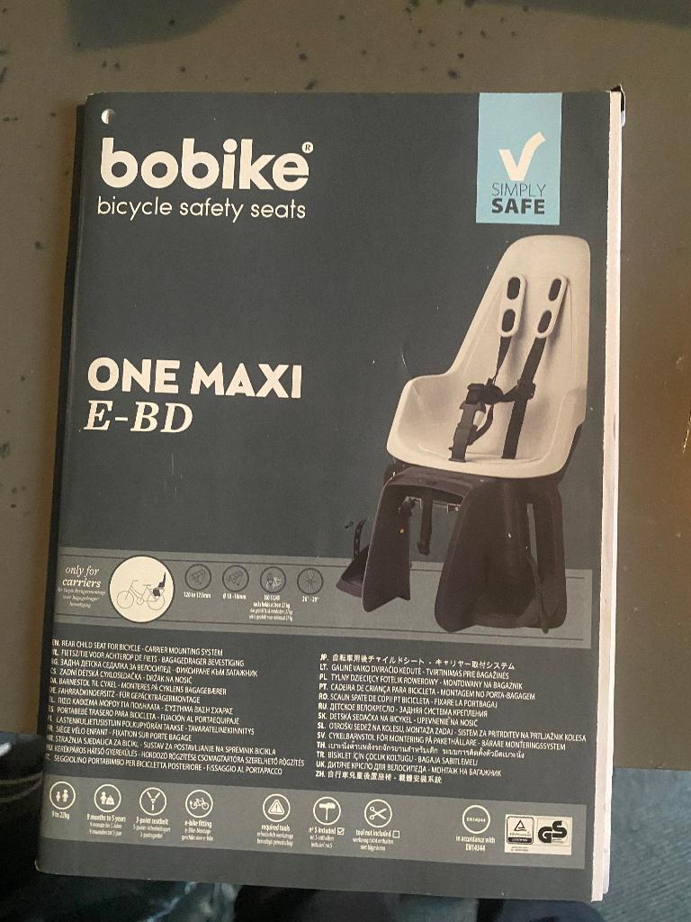 Fiets stoeltje, Achterzitje, Voetsteuntjes, 15 t/m 36 kg, Nieuw