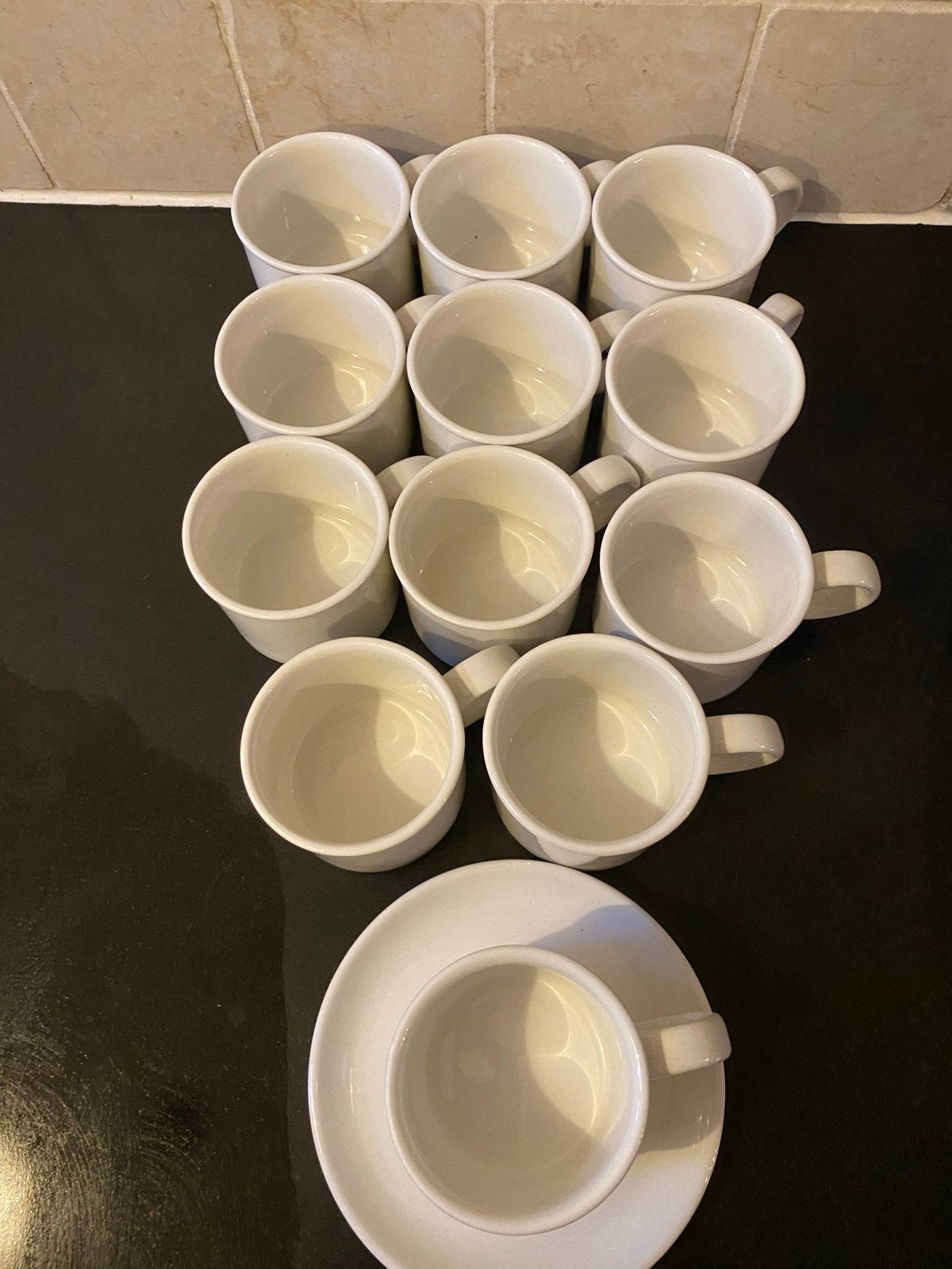 Midwinter Stonehenge Koffiekopjes en Schotels - 12 Stuks, Vintage, Ophalen of Verzenden, Zo goed als nieuw, Kop(pen) en/of Schotel(s)