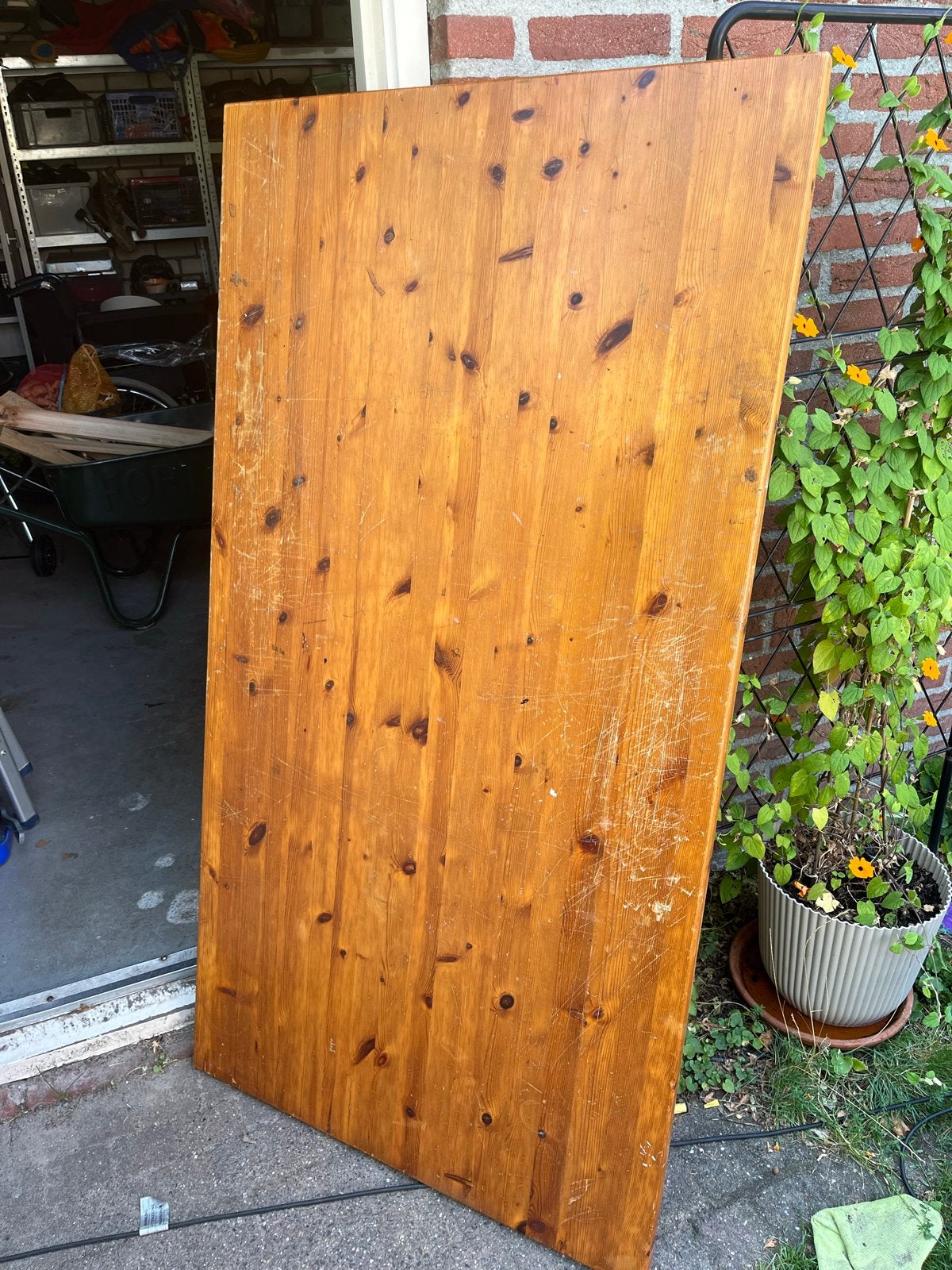 Houten tafelblad werkblad grenen, gebruikt. voor vrijdag weg, Ophalen, Gebruikt, 50 tot 100 cm, 150 tot 200 cm