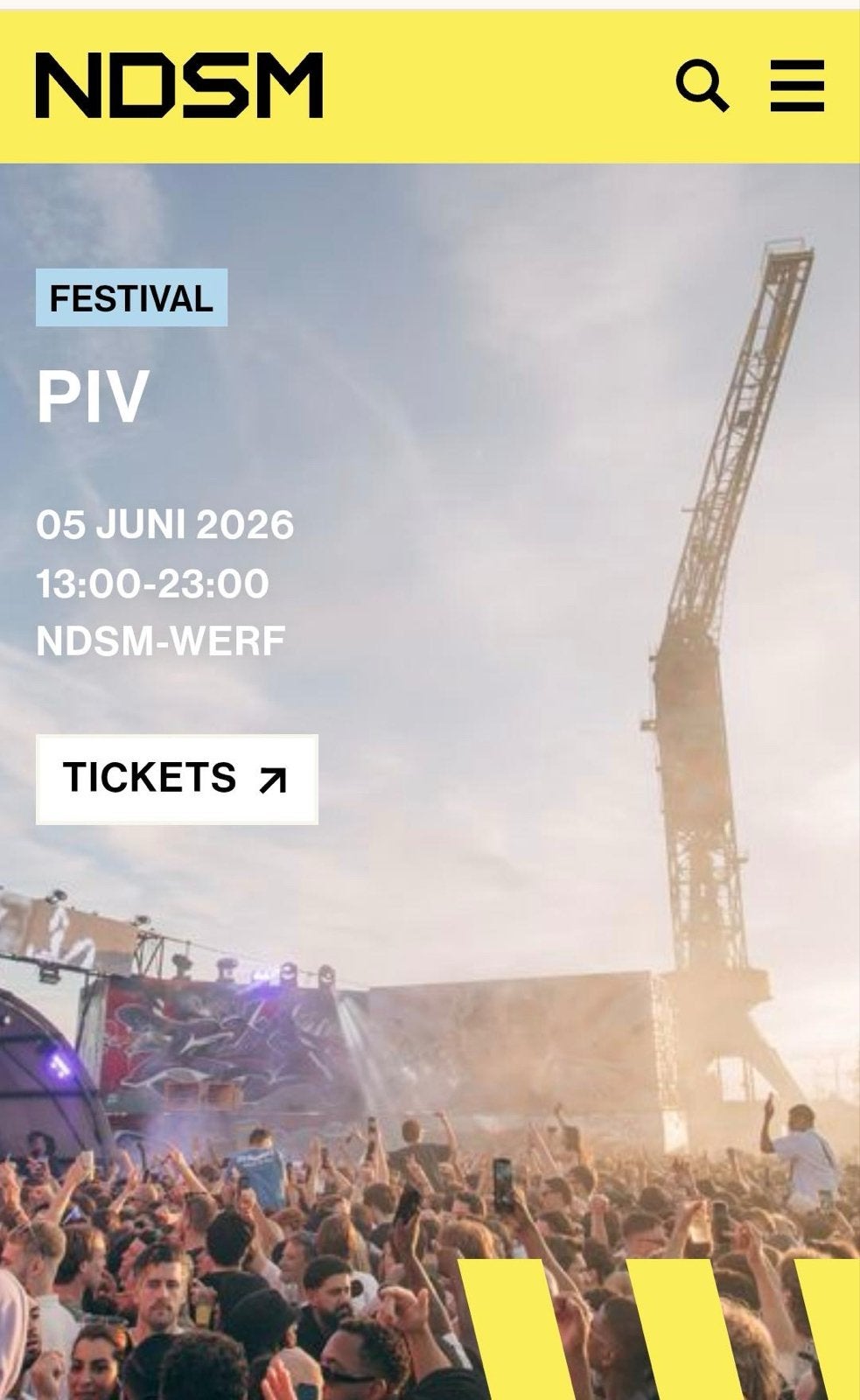 Piv festival tickets ndsm, Twee personen