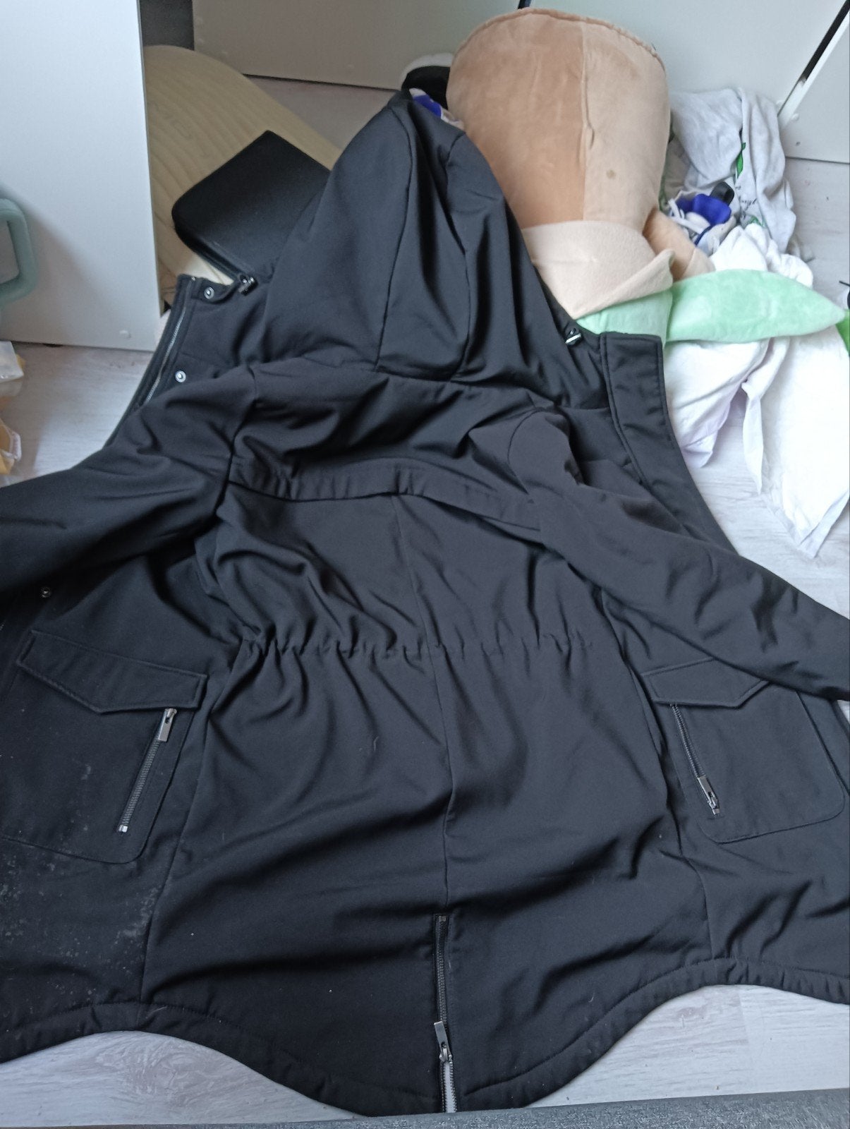 Zwarte Only jas met capuchon en teddy voering, maat XS, Kleding | Dames, Ophalen of Verzenden, Zo goed als nieuw, Maat 34 (XS) of kleiner