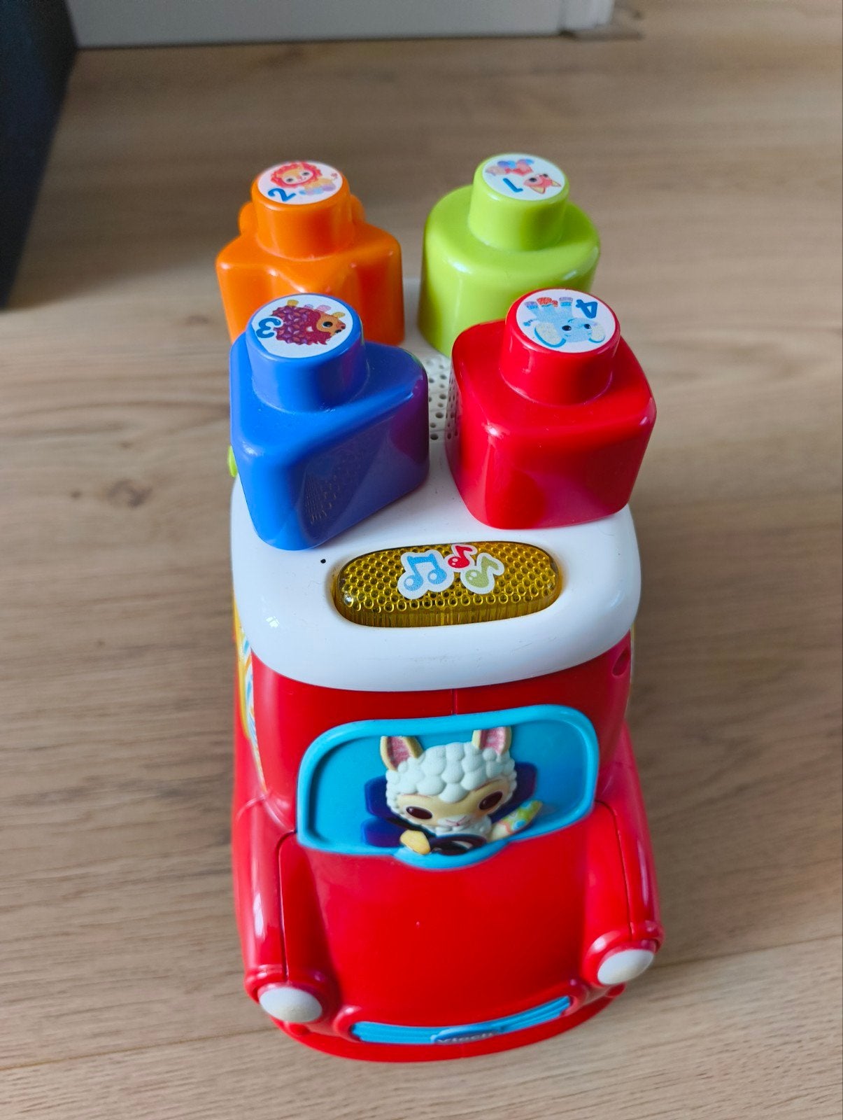 VTech Vrolijke Vormenbus met geluid en wieltjes, Ophalen of Verzenden, Gebruikt, Auto, Met geluid