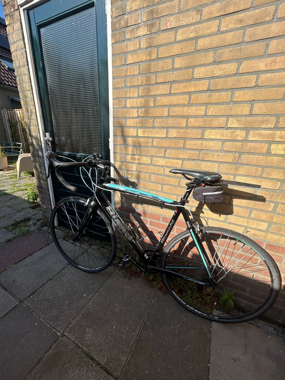 Bianchi racefiets alu hyrdo triple butted 6000 maat 56, 28 inch, Gebruikt, Aluminium, 15 tot 20 versnellingen