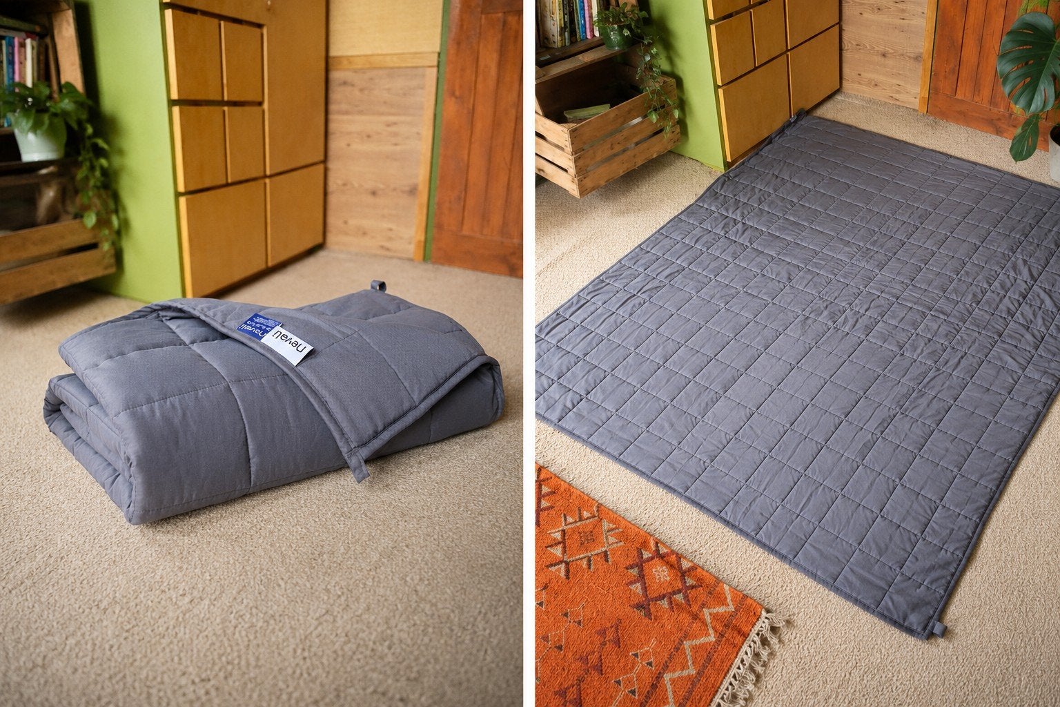Nevali Verzwaringsdeken 13kg - 200x200 cm - Zo goed als nieu, Tweepersoons, Ophalen of Verzenden, Grijs, Deken of Dekbed