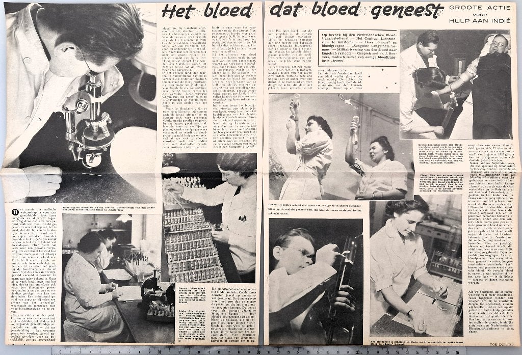 Amsterdam1945, art.2blz.aktie bloed voor genezing voor Indië, Verzenden, 1940 tot 1960, Gebruikt, Overige onderwerpen