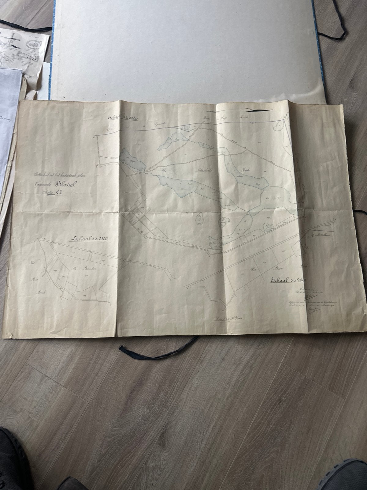 Oude kadastrale kaart Bladel Sectie A, Gelezen, Ophalen of Verzenden, Landkaart, 1800 tot 2000