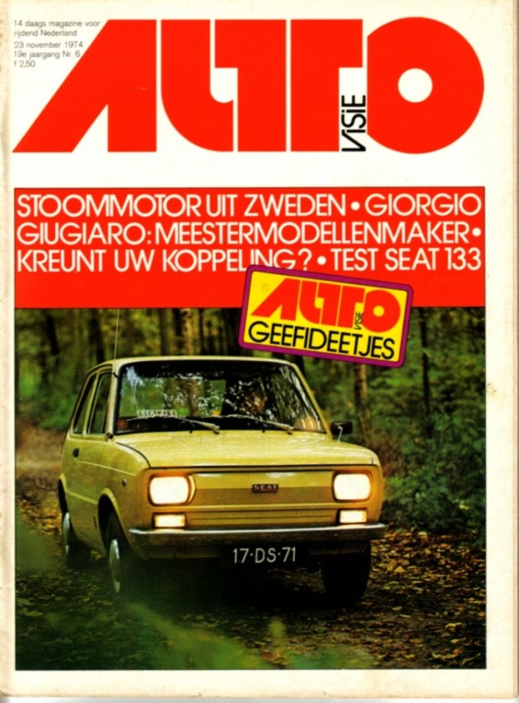Autovisie test Seat 133 November 1974, Ophalen of Verzenden, Gelezen, Overige merken