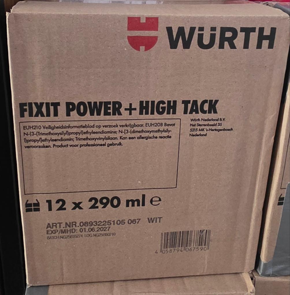 Wurth High Tack Wit, Ophalen, Nieuw