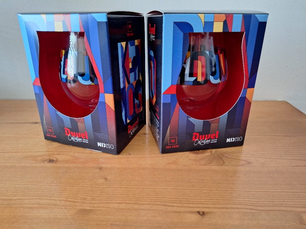 2x Bierglas Duval collection Limited Edition Said Kinos, Verzamelen, Ophalen of Verzenden, Nieuw, Glas of Glazen, Overige merken