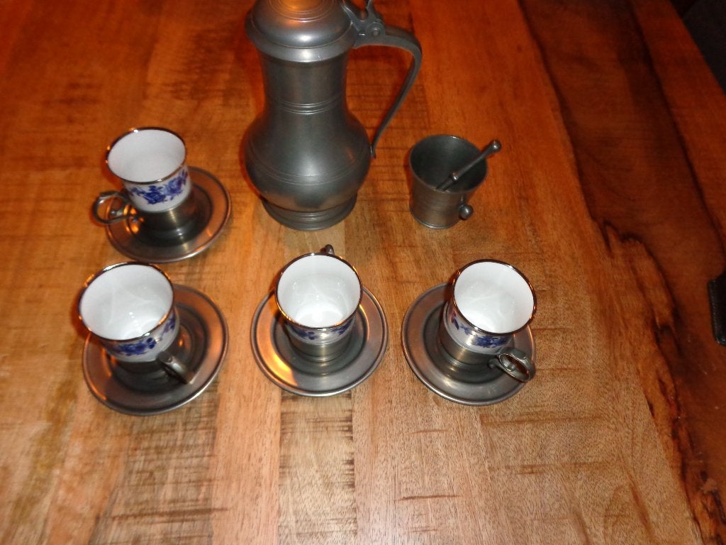 tinnen theeservies Daalderop, Ophalen of Verzenden