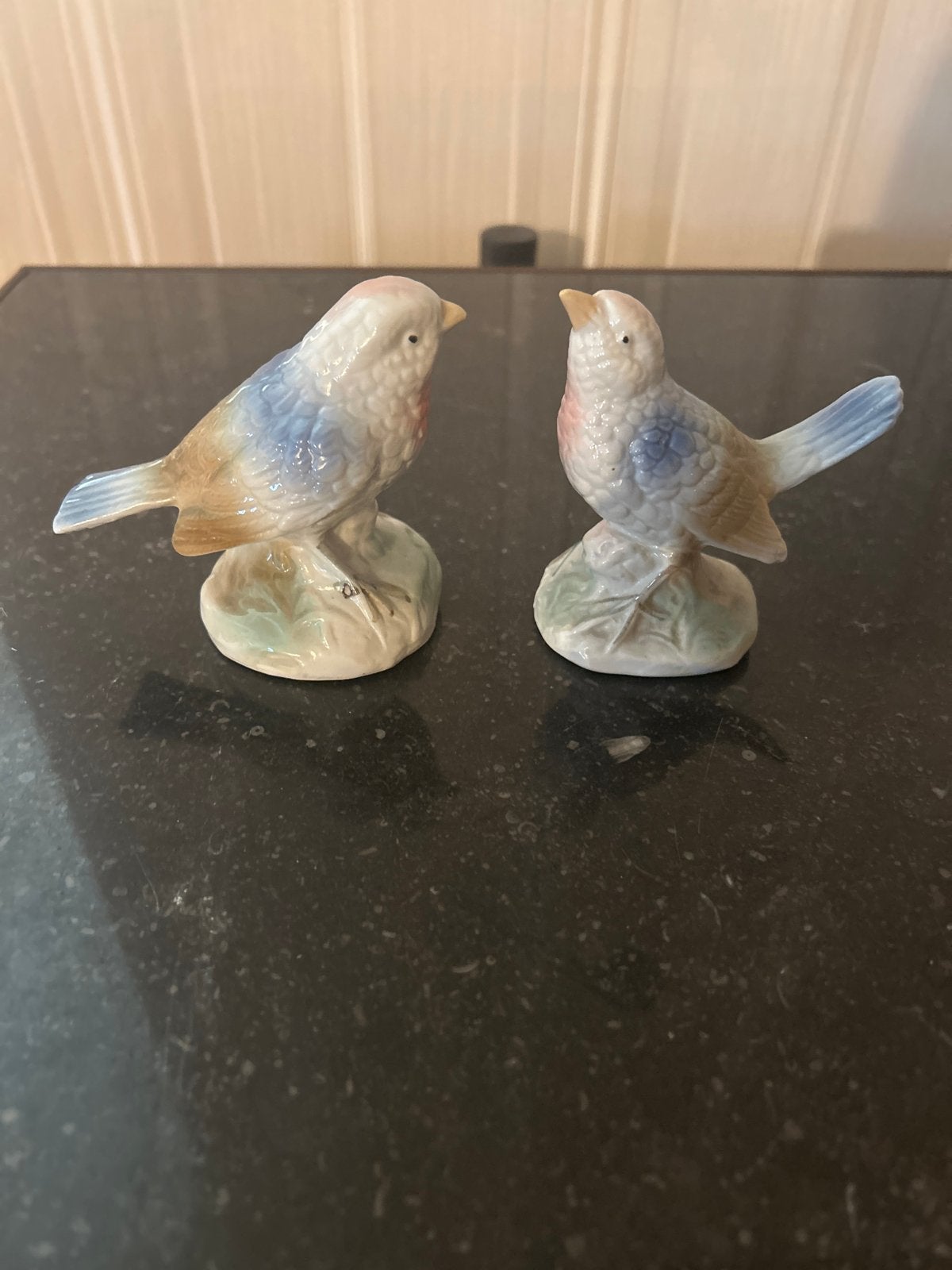 Set van 2 vintage porseleinen vogeltjes, Ophalen