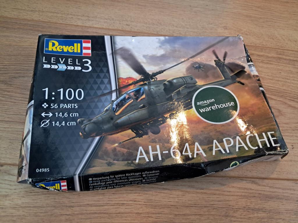 Revell AH-64A Apache Modelbouw Helikopter 1:100, Hobby en Vrije tijd, Ophalen of Verzenden