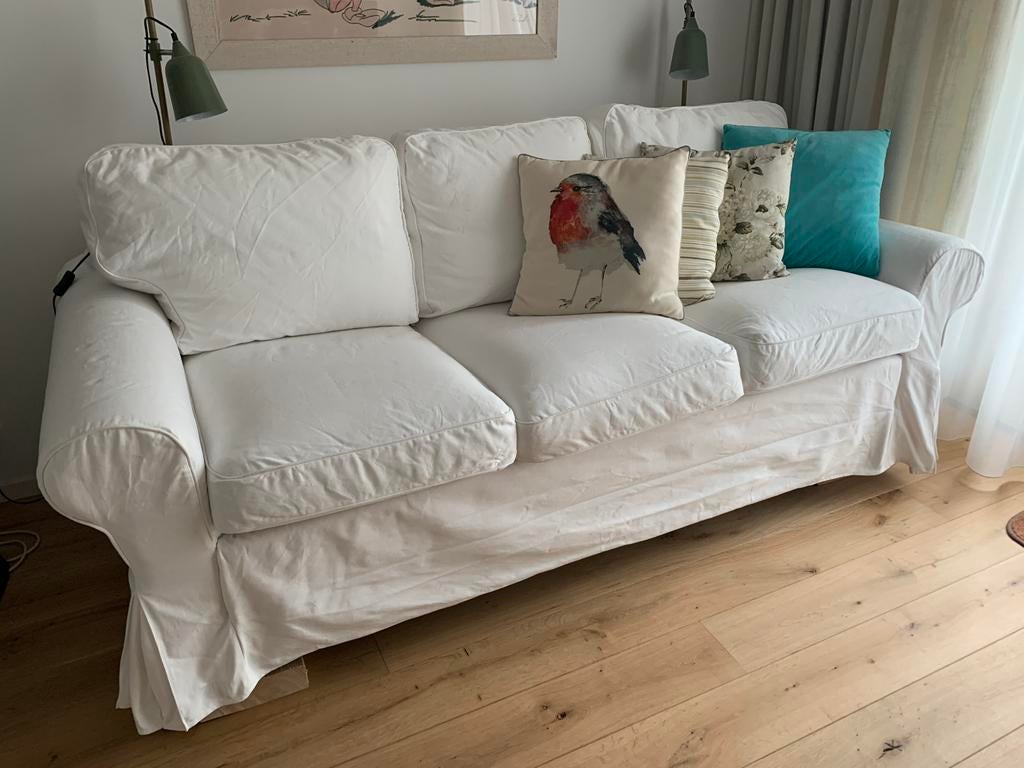 Slaapbank Ikea PIXBO Ektrop 3-zits, Ophalen, Zo goed als nieuw, 75 tot 100 cm, Tweepersoons