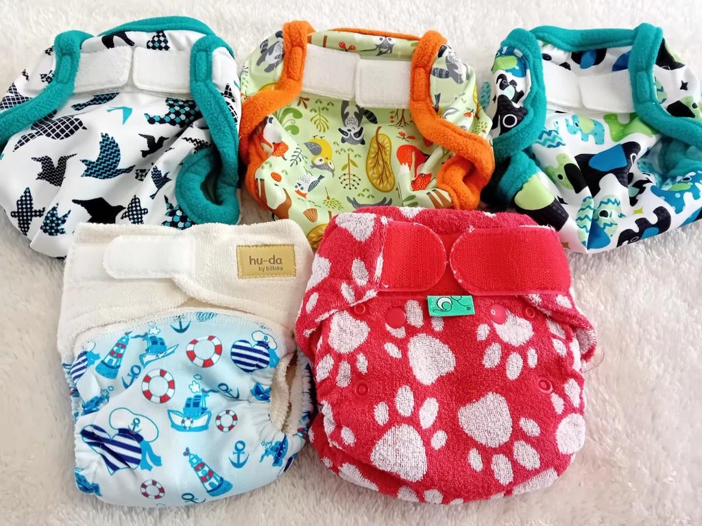Newborn Wasbare Luiers Set: Petit Lulu, TotsBots, Hu-da, Ophalen, Nieuw