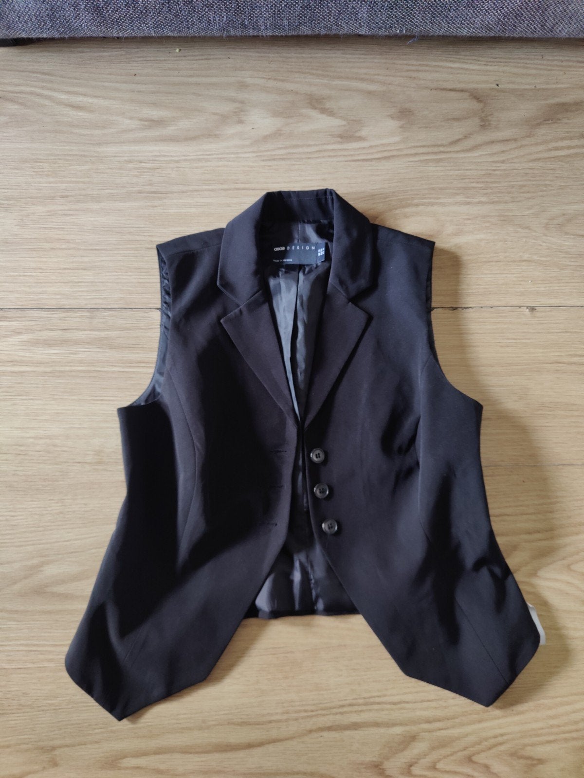 ASOS DESIGN Zwart Gilet - Maat 38 (S), ASOS DESIGN, Ophalen