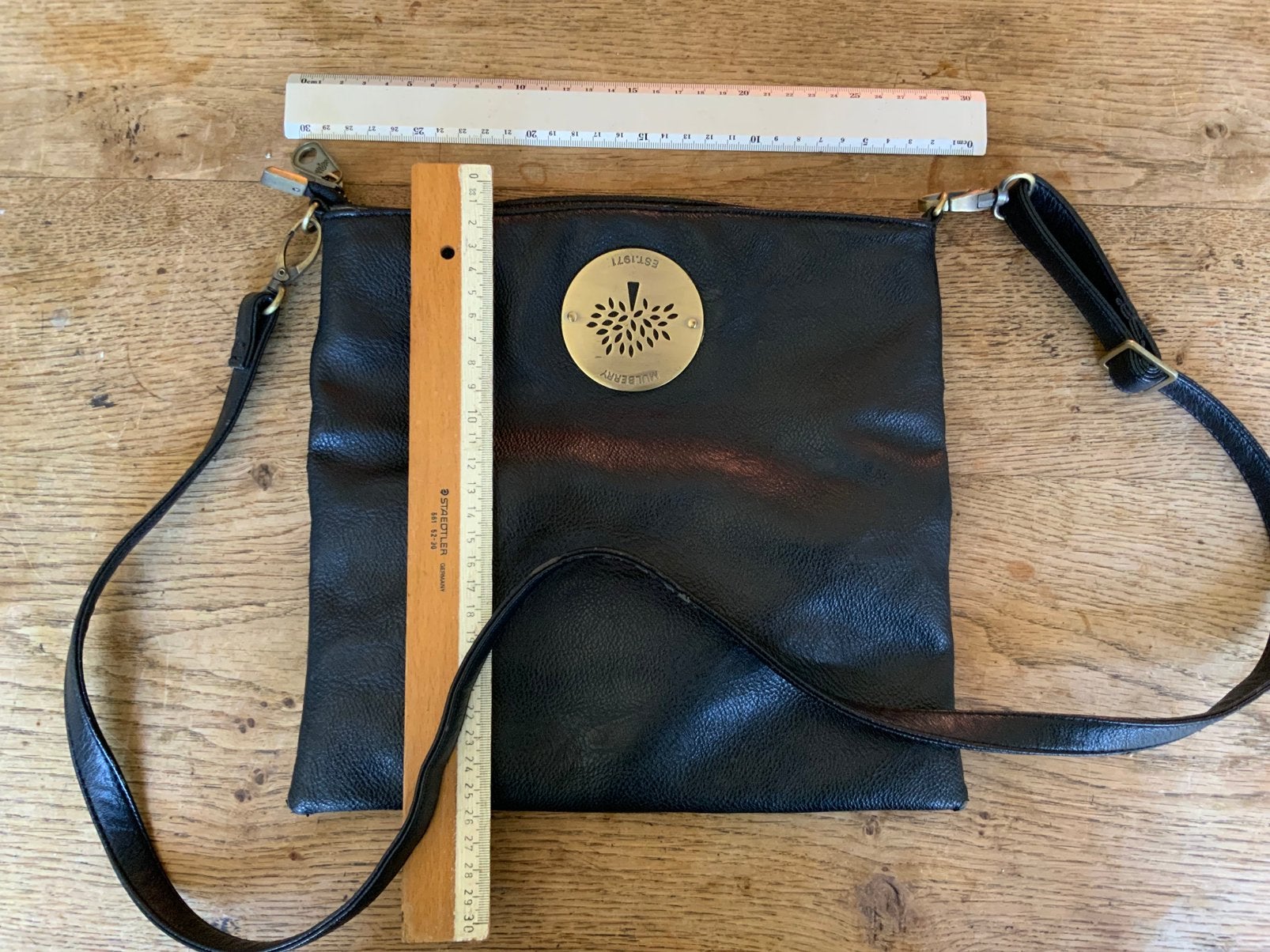Vintsge Lederen Mulberry Daria Handtas Clutch, Ophalen of Verzenden, Zo goed als nieuw, Bruin, Handtas