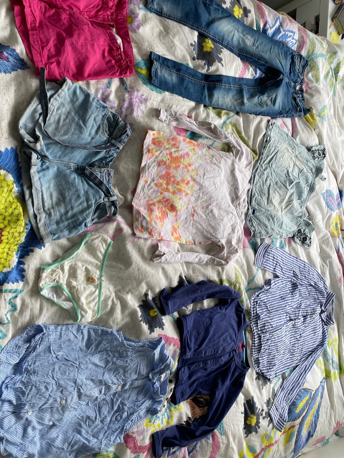 Kledingpakket lente/zomer 9 stuks, mt 134/140, diverse merke, Ophalen, Gebruikt, Maat 134