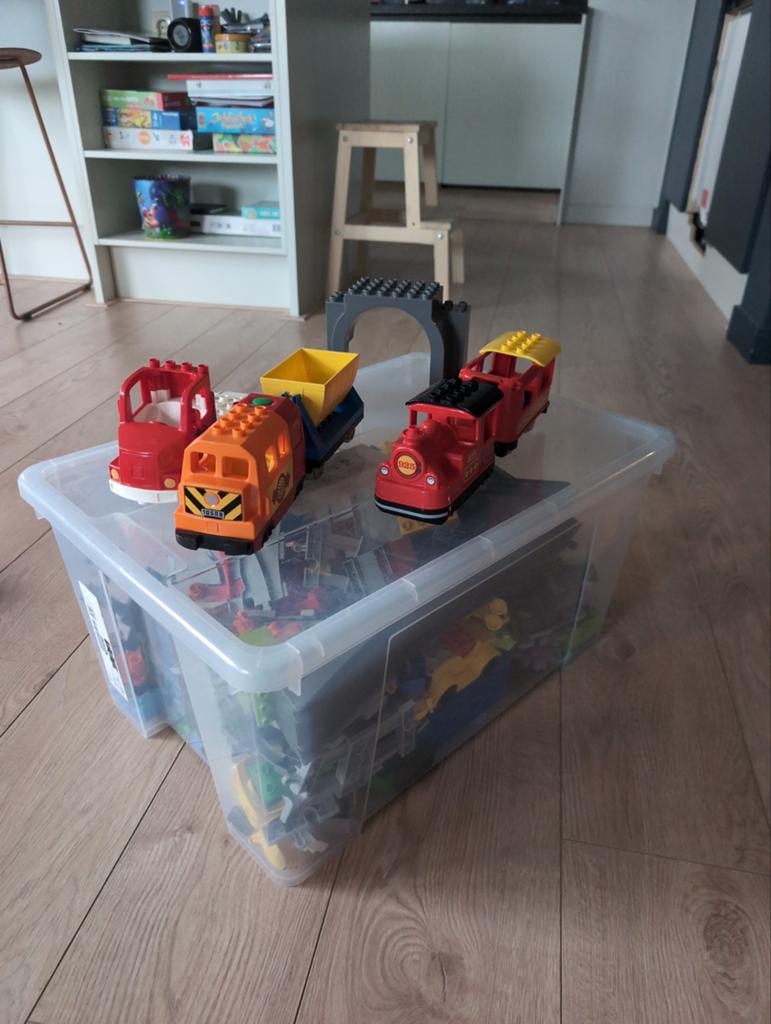 Duplo Trein Sets met Uitbreidingen en Brandweerauto, Kinderen en Baby's, Speelgoed | Duplo en Lego, Gebruikt, Ophalen of Verzenden