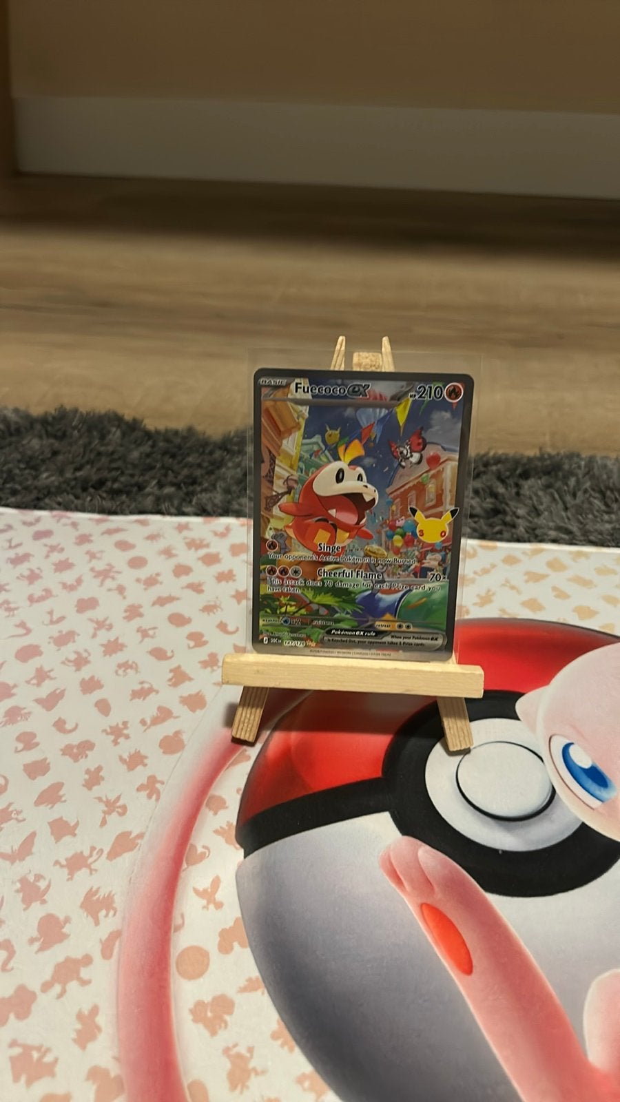 Fuecoco ex Pokémonkaart - Direct in sleeve, Ophalen of Verzenden, Zo goed als nieuw, Losse kaart
