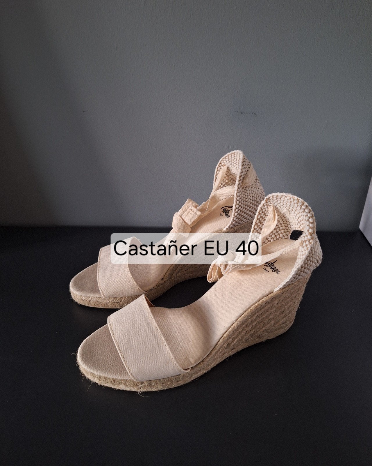 Nieuwe Castañer espadrilles sleehakken crème 40, Wit, Nieuw, Ophalen of Verzenden, Espadrilles of Moccasins