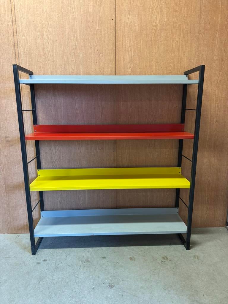 TOMADO Vintage metalen stelling met gekleurde planken, Ophalen, Gebruikt, Tomado, Tomado