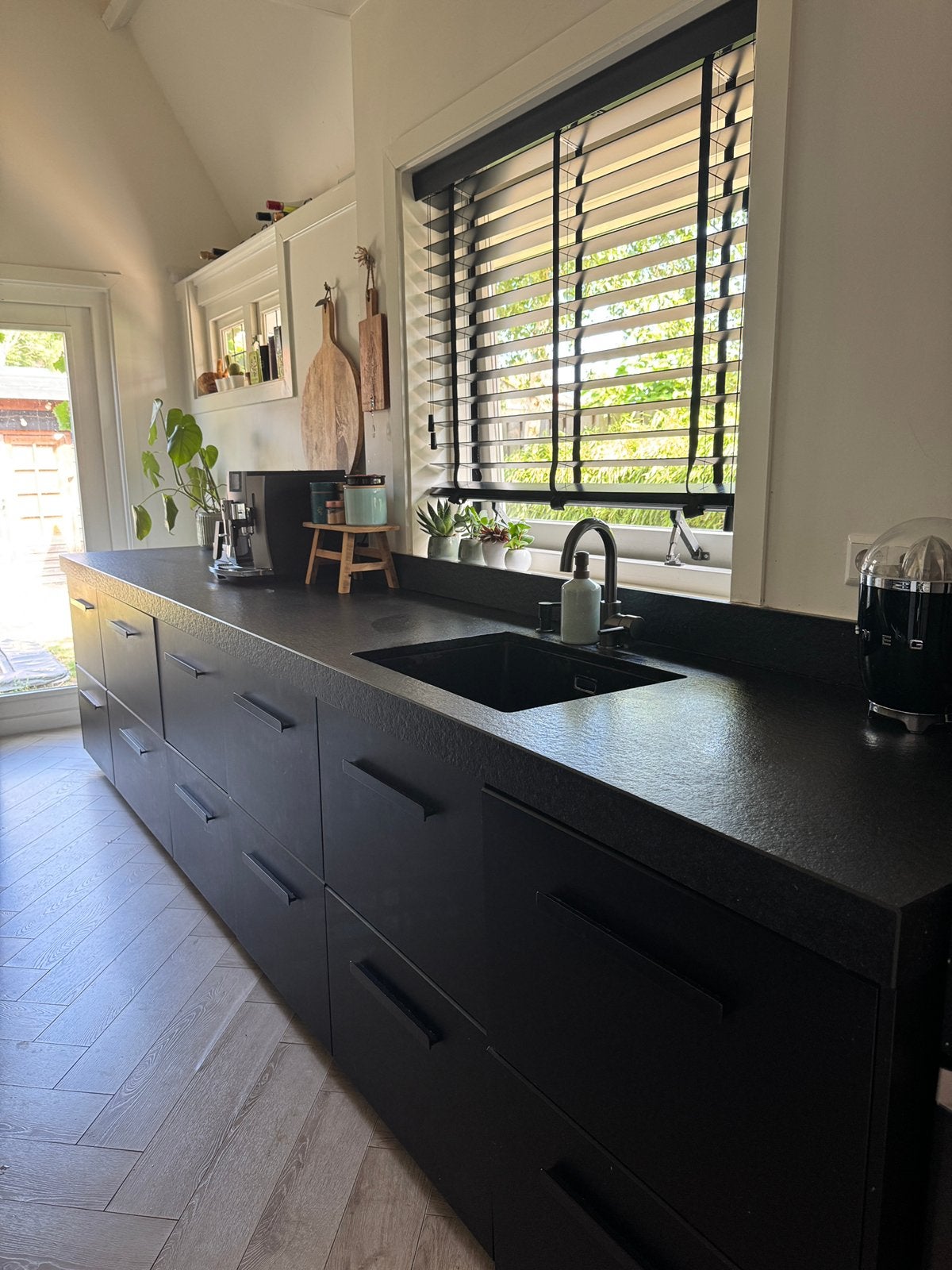 Strakke IKEA keuken (2018) met Whirlpool apparatuur!, Ophalen, Overige materialen, Zwart, Dubbelwandige keuken