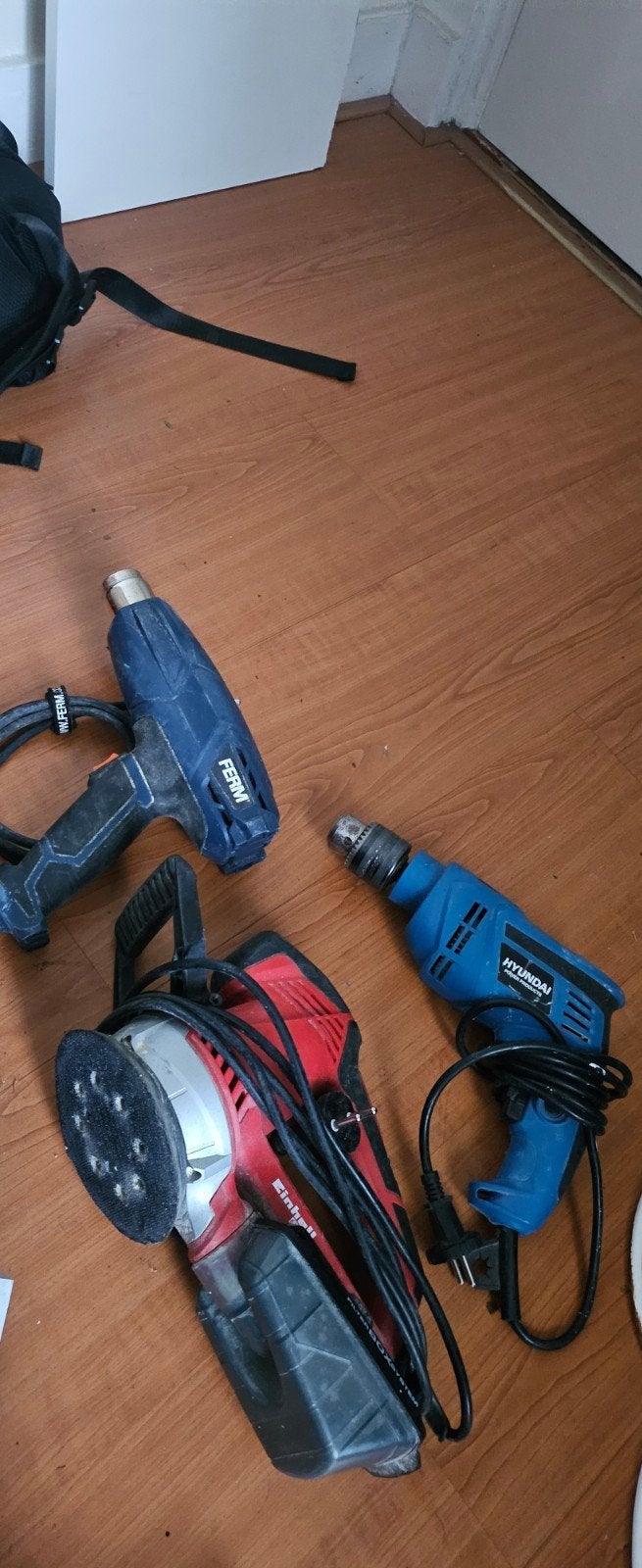 Boormachine, schuurmachine en heteluchtpistool, Doe-het-zelf en Verbouw, Gereedschap | Boormachines, Ophalen, Gebruikt, Overige typen