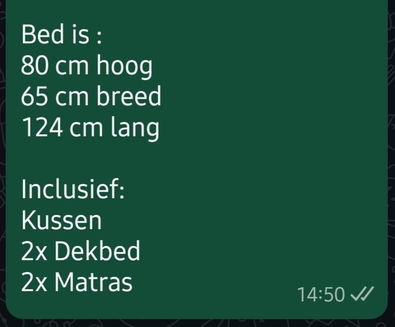 Babybed met matras, dekbed en kussen, Kinderen en Baby's, Babywiegjes en Ledikanten, Ophalen of Verzenden