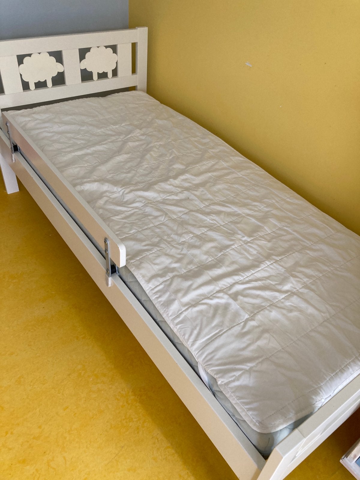 Kinderbed, tussenmaat 70x160 ikea Kritter, Ophalen, 90 cm, Eenpersoons, Wit
