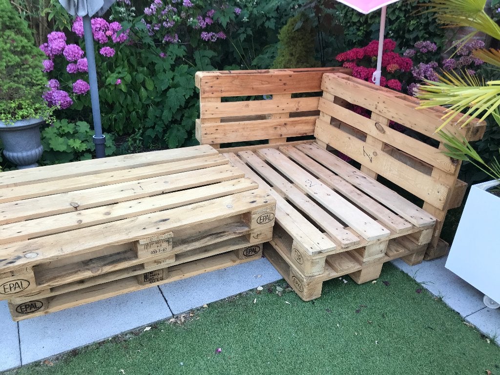 7 pallets, Doe-het-zelf en Verbouw, Hout en Planken, Ophalen, Zo goed als nieuw, 50 mm of meer, Pallet
