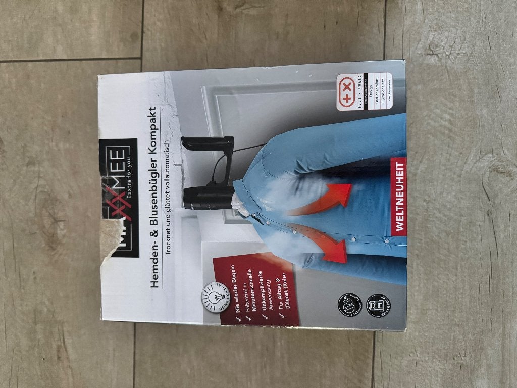 CLEANmaxx PRO KOMPAKT strijkijzer voor overhemden, Witgoed en Apparatuur, Ophalen, Nieuw, Kledingstomer