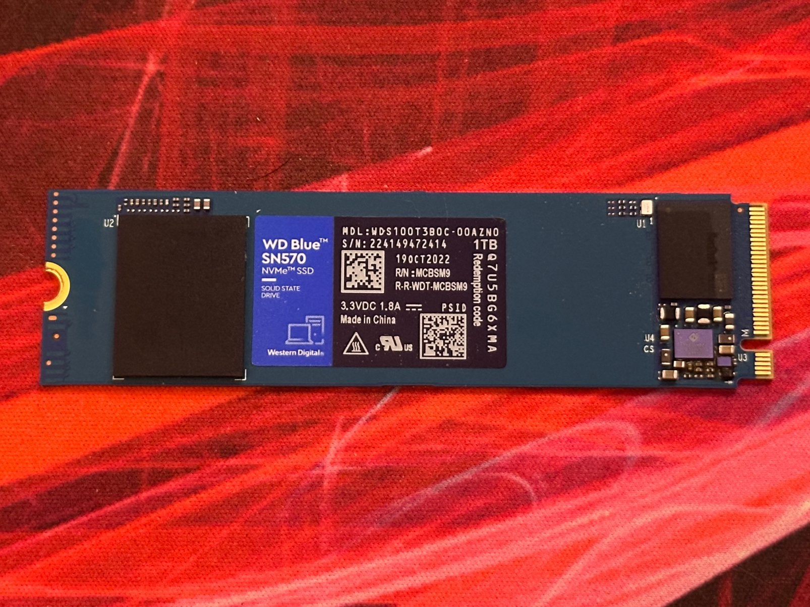 WD Blue SN570 NVMe SSD 1TB - Snelle opslag voor uw pc, Computers en Software, Harde schijven, Zo goed als nieuw, Server, Intern