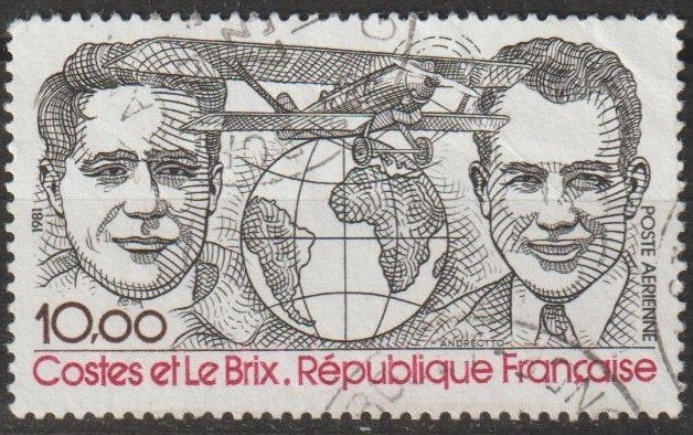 4586. Frankrijk 2279 gest. Luchtvaart, Ophalen of Verzenden, Gestempeld
