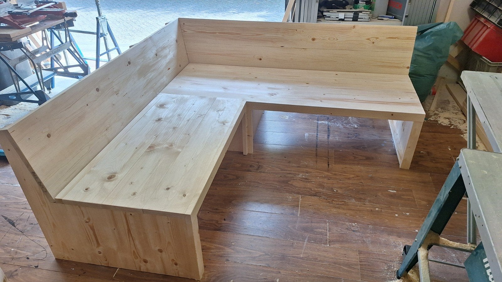 Verschillende loungebanken van terug gedroogd steigerhout, Ophalen, Nieuw, Steigerhout