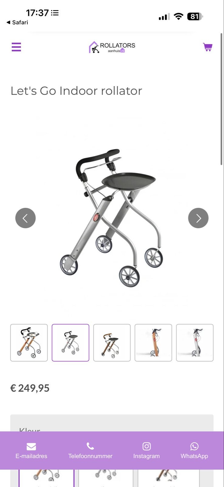 Trust care let’s go rollator zgan, Diversen, Ophalen