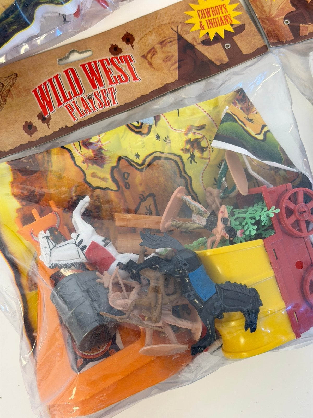 4x Wild West Speelset speelgoed Cowboys Indianen Paarden, P, Jongen of Meisje, P, P
