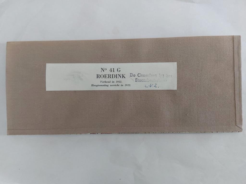 41G Stafkaart op linnen 1955 Roerdink Bocholt Barlo Rhede, Boeken, Ophalen of Verzenden, 1800 tot 2000, Nederland, Departement van Defensie