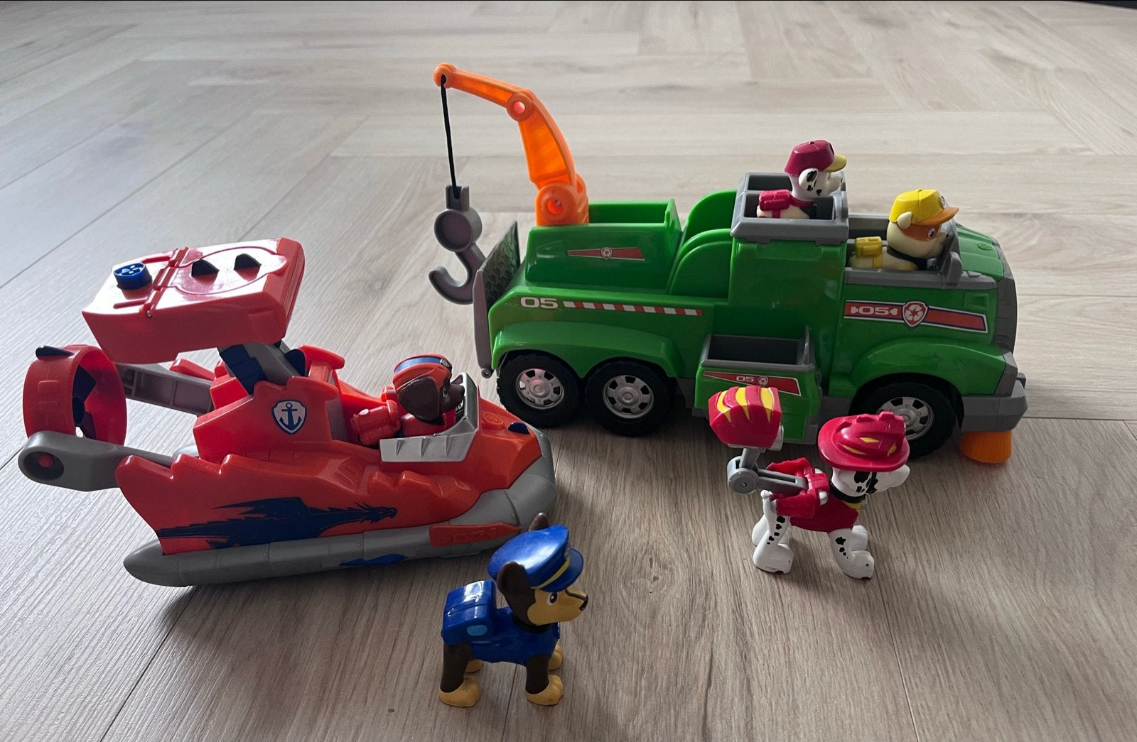 Paw Patrol speelgoed set: voertuigen en figuren, Ophalen of Verzenden, Gebruikt