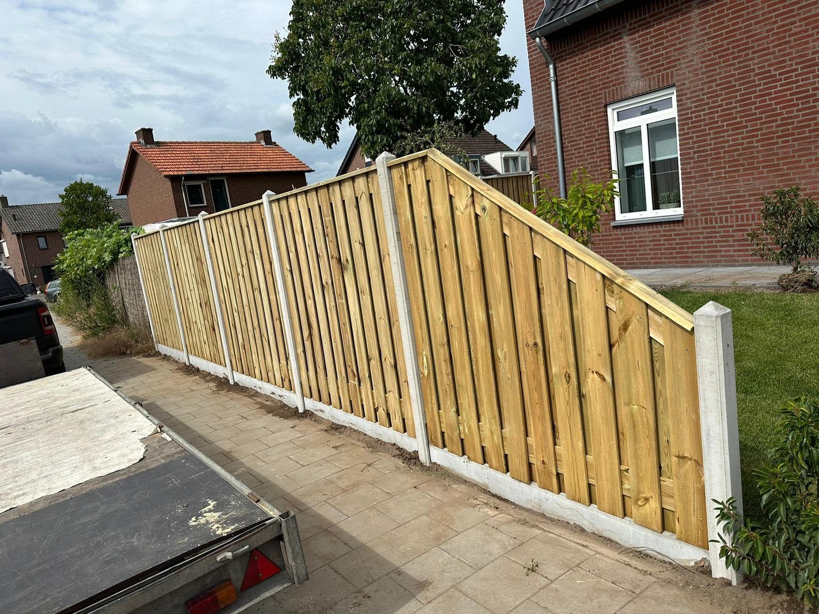 Nieuwe schutting, Tuin en Terras, Schuttingen, Ophalen, 1 tot 2 meter, Minder dan 3 meter, Nieuw