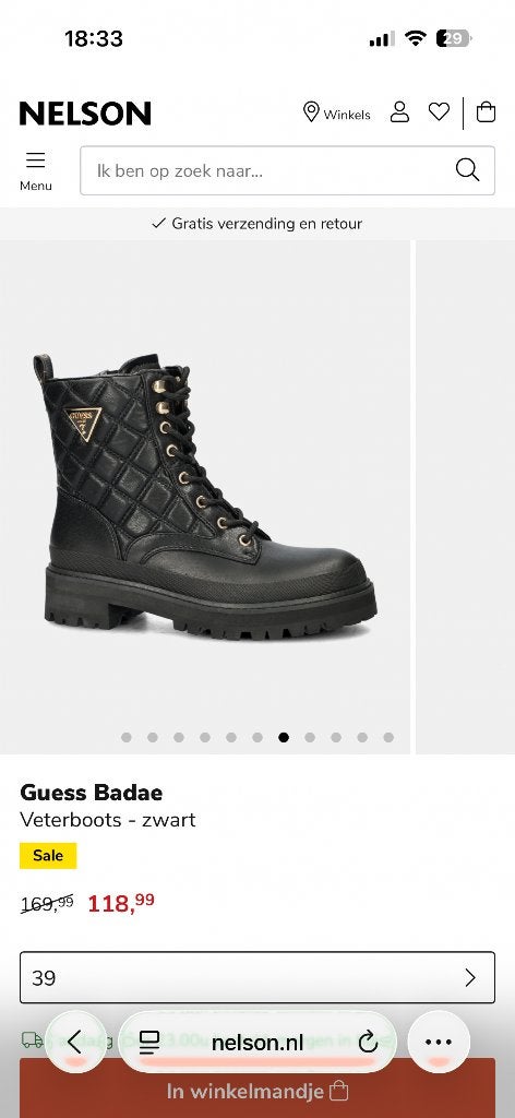 Guess laarsen, Guess, Zwart, Ophalen of Verzenden, Sneakers of Gympen