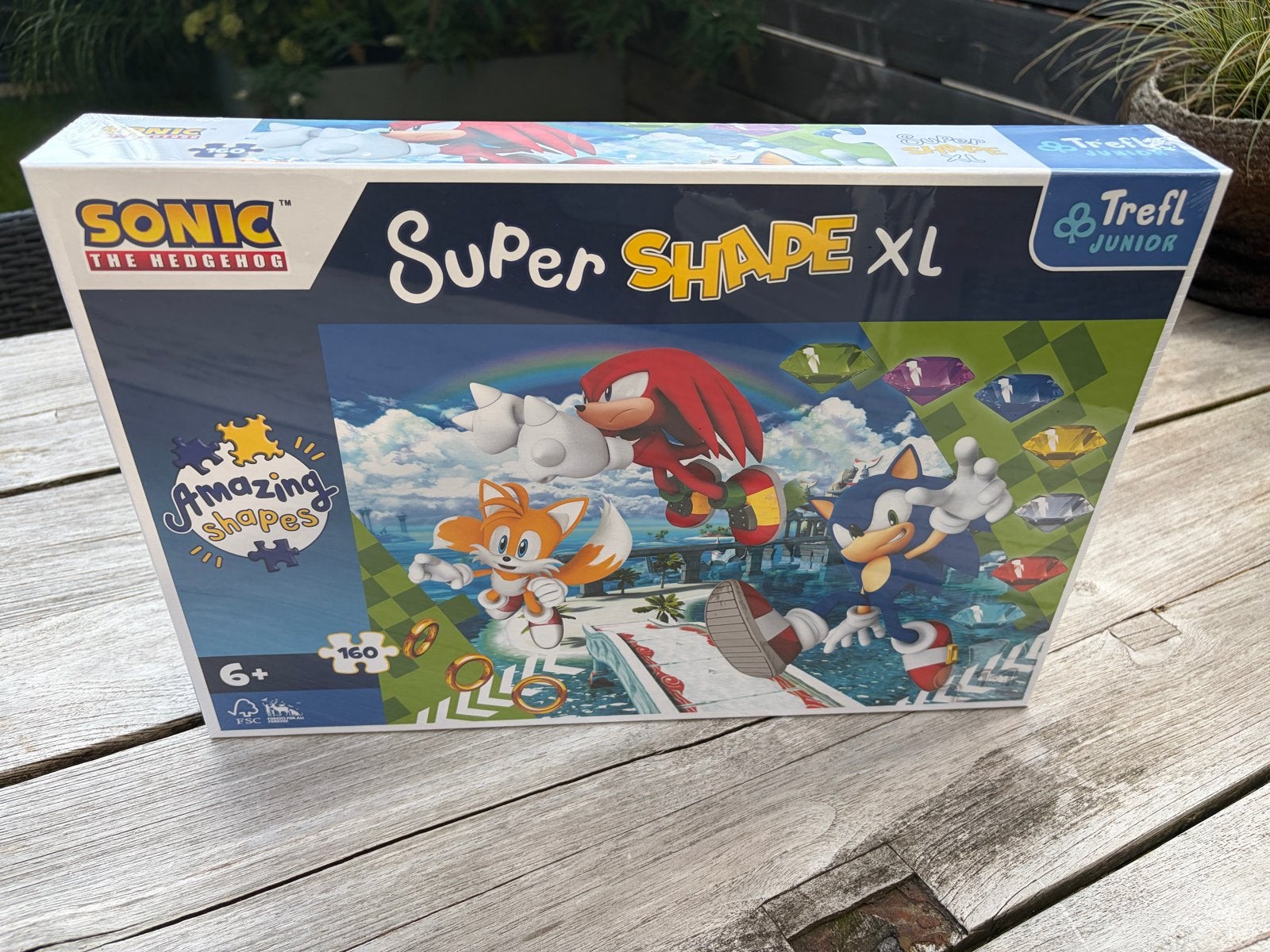 Sonic the Hedgehog Super Shape XL Legpuzzel 160 stukjes, Ophalen of Verzenden, Minder dan 500 stukjes, Nieuw, Legpuzzel