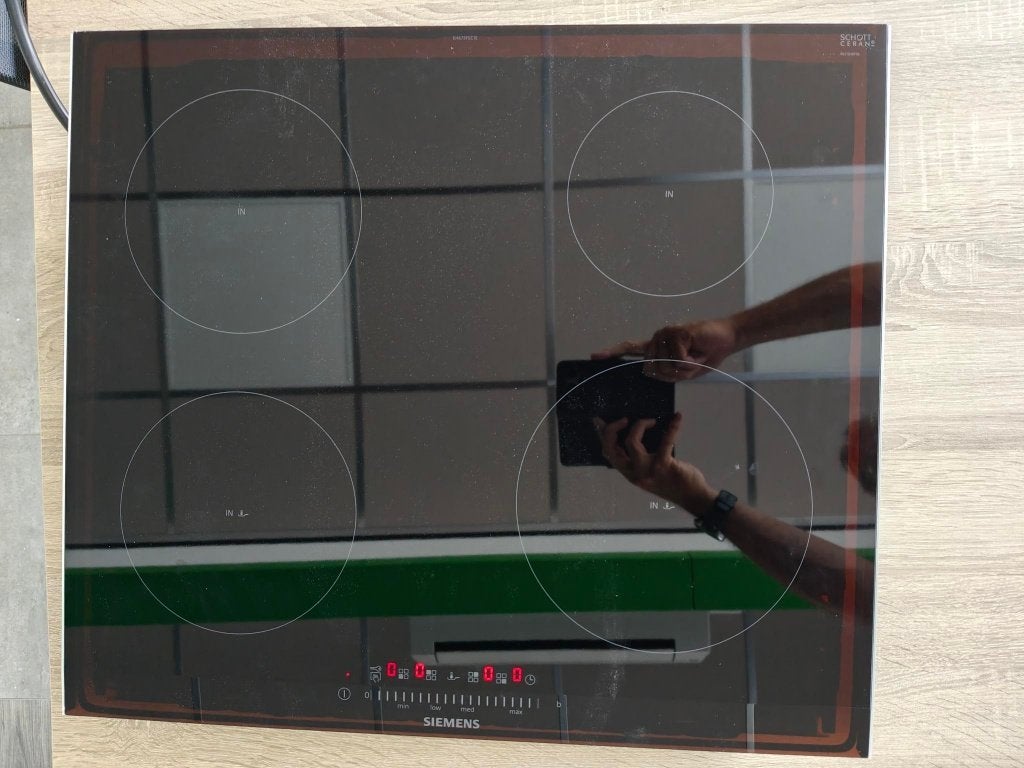 Siemens EH675FEC1E inductiekookplaat 60cm, Ophalen, 4 kookzones, Zo goed als nieuw, Inbouw