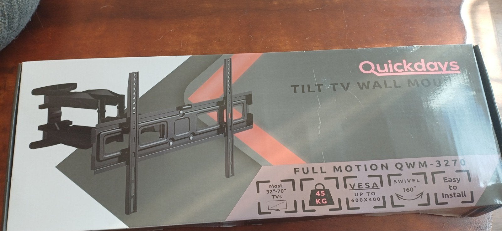 Nieuw! Quickdays QWM-3270 Volledig Bewegende TV Muurbeugel, Ophalen of Verzenden, Nieuw
