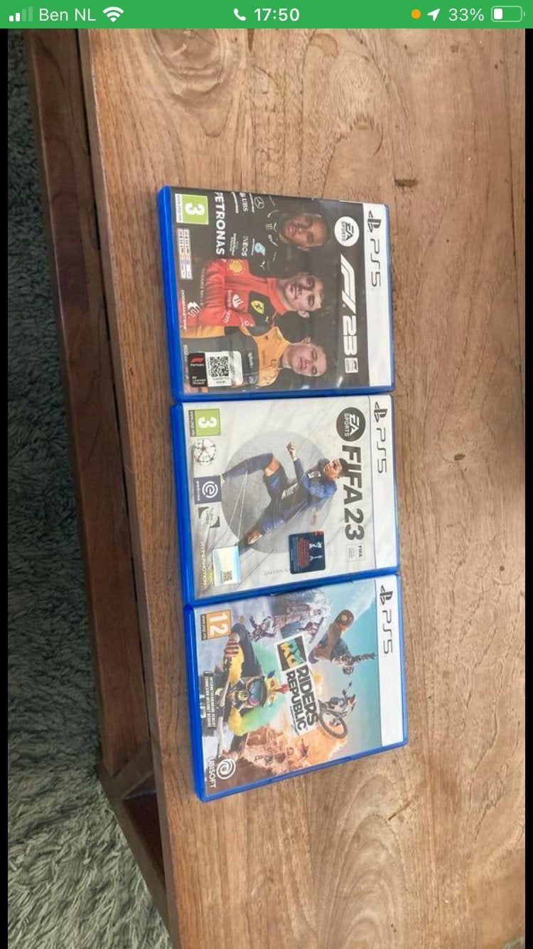 PS5 games: F1 23, FIFA 23, Riders Republic - Zo goed als nie, Ophalen, Online, 1 speler, Racen en Vliegen