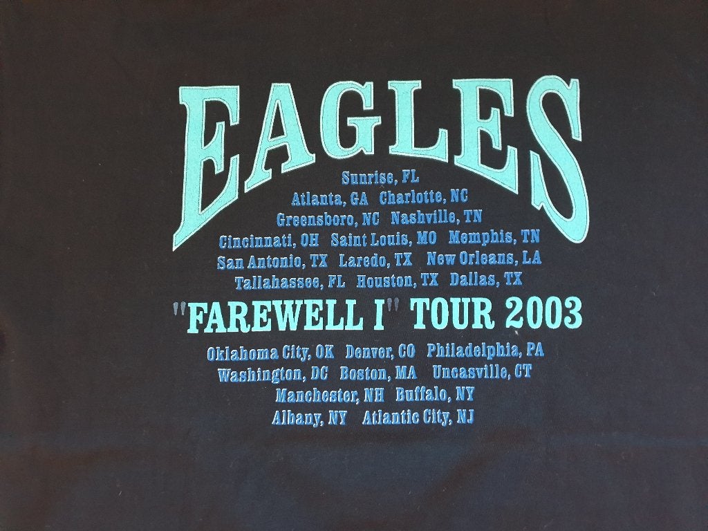 The Eagles Farewell tour concert t-shirt USA 2003 "Skull", Alle leeftijden, Ophalen, Zo goed als nieuw